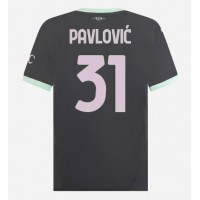 Camiseta AC Milan Strahinja Pavlovic #31 Tercera Equipación 2024-25 manga corta